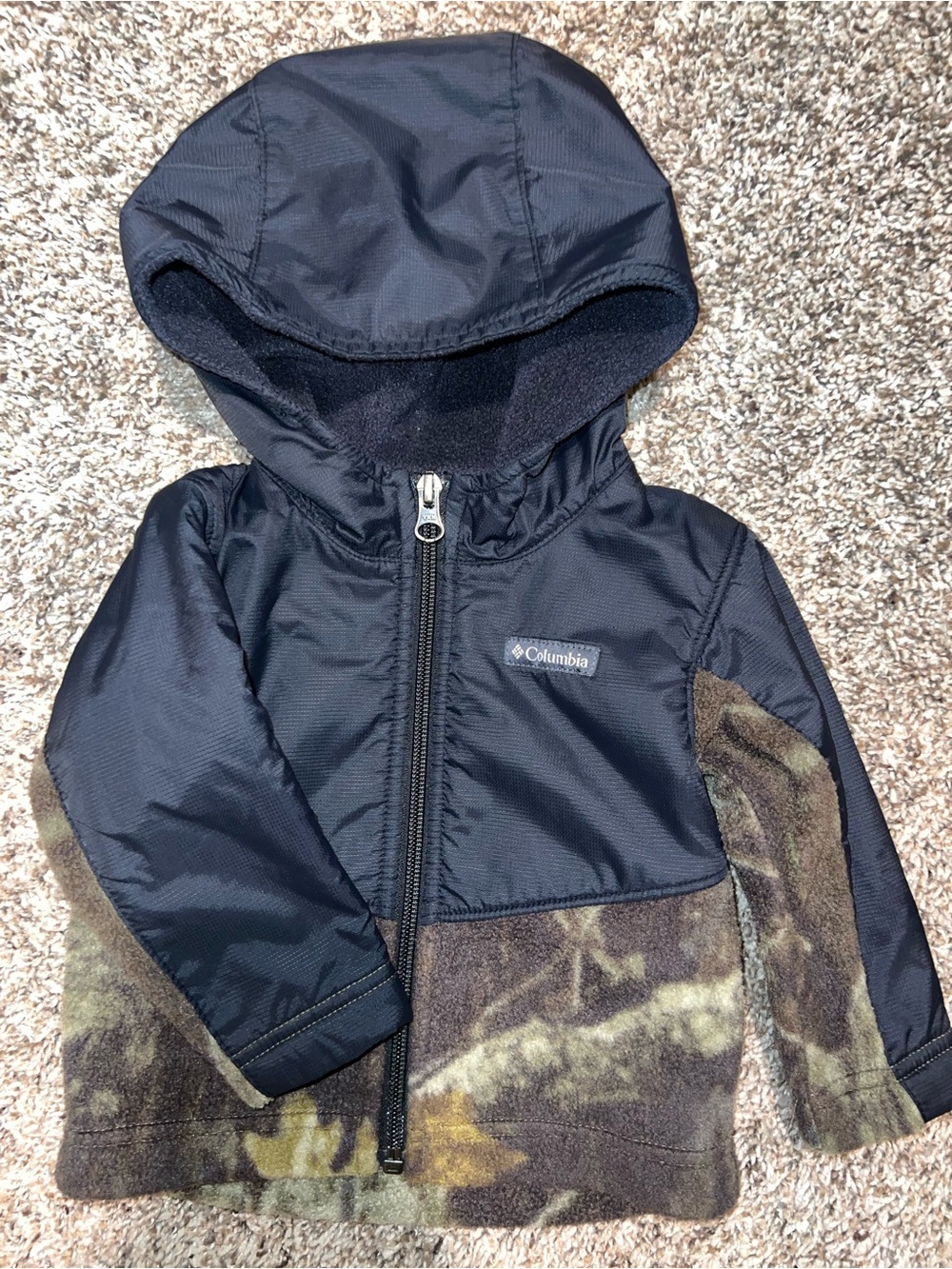 Columbia Navy Hooded Jacket Camo Baby 6-12 Months The North Face Patagonia Hunt